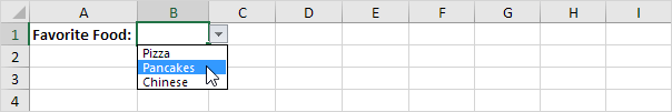 Lista desplegable en Excel