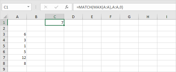 Función de coincidencia en Excel