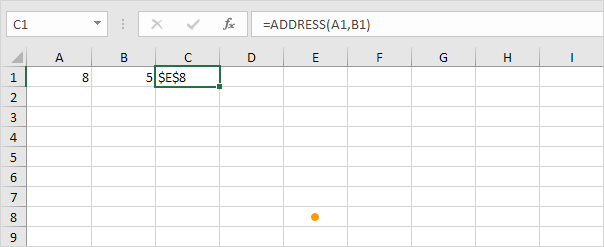 Función DIRECCIÓN en Excel