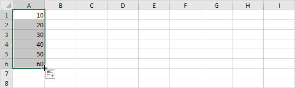 Autocompletar números en Excel