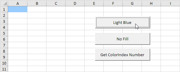 Color de fondo en Excel VBA