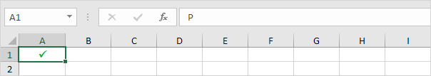 Marca de verificación en Excel