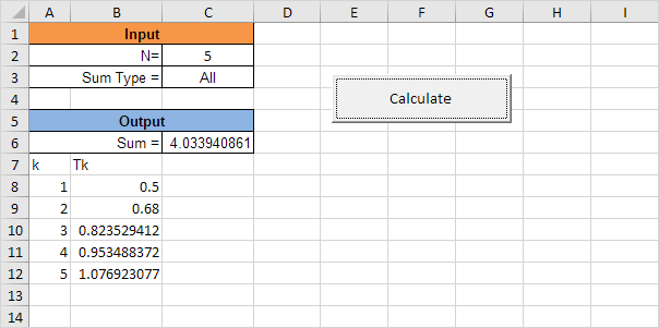 Cálculos complejos en Excel VBA