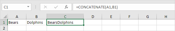 Función CONCATENAR en Excel