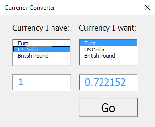 Conversor de divisas en Excel VBA