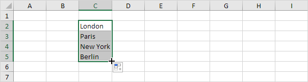 Lista personalizada en Excel
