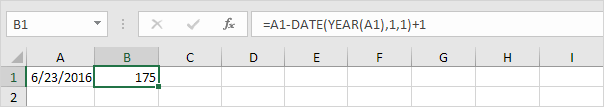 Día del año en Excel