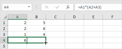 Arrastra una fórmula de Excel