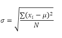 Fórmula de la desviación estándar basada en toda la población