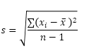 Fórmula de la desviación estándar basada en una muestra