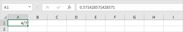 Fracción en Excel