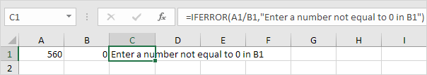 Función IFERROR en Excel
