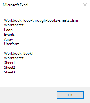 Recorrer libros y hojas en Excel VBA