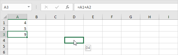 Mover una fórmula en Excel