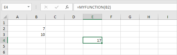 Función no volátil en Excel VBA