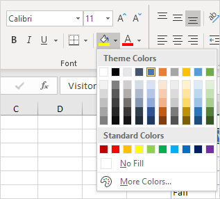 Colores del tema de la oficina