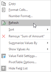 Actualizar tabla dinámica en Excel
