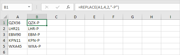 Reemplazar función en Excel