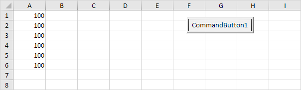 Bucle único en Excel VBA