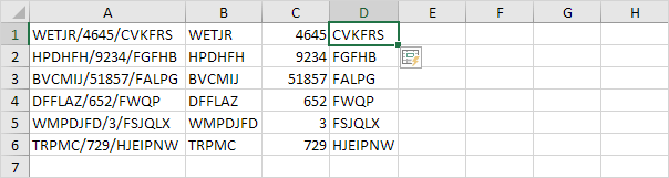 Dividir datos en varias columnas