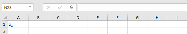 Subíndice en Excel