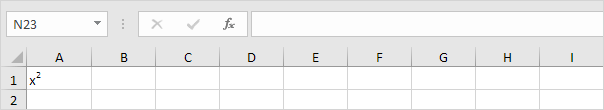 Superíndice en Excel