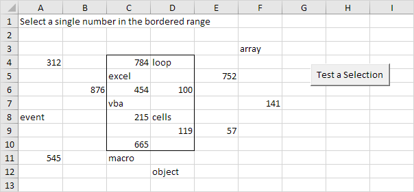 Probar una selección en Excel VBA
