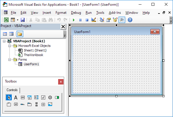 Configuración de pantalla de formulario de usuario en Excel VBA