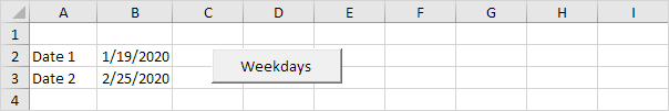 Días de la semana en Excel VBA