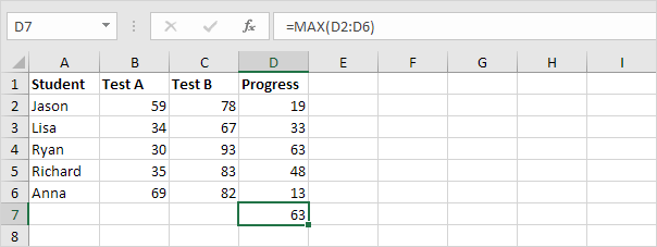 Sin fórmula de matriz de Excel, paso 2